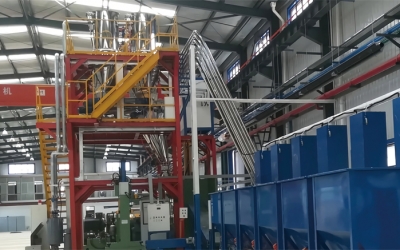 負壓輸送螺旋供料式上輔機系統